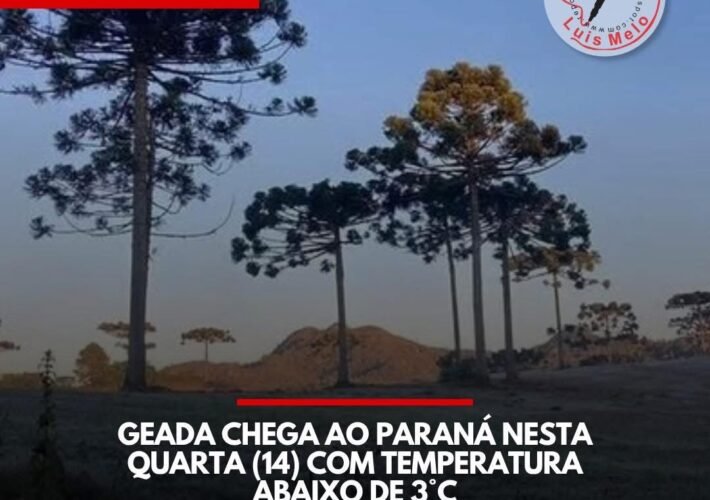 O Instituto Nacional de Meteorologia (Inmet) emitiu um alerta amarelo de geada para o estado Parana